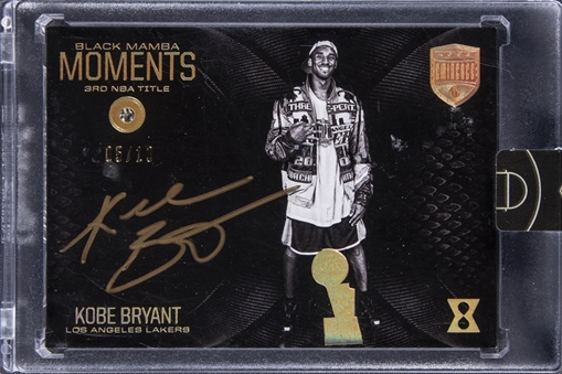 2017 Panini Eminence "Black Mamba Moments" #10 Kobe Bryant Signed Diamond Embedded Card (#05/10) - PANINI ENCASED